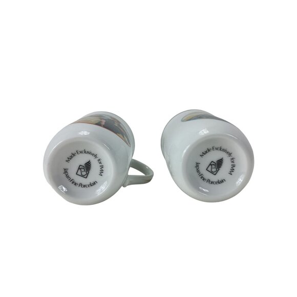 Imm Porcelain Gold Trim Coffee Mugs Norman Rockwell Lot Of 2 Vintage - Picture 6 of 6